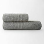 Серое полотенце для ванной  - интернет магазин - Очарование текстиля